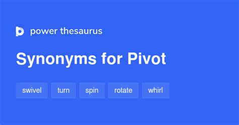 pivot thesaurus|pivot .
